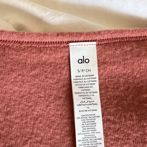 Alo Yoga Alolux Cropped Me Time Cardigan Sweater Top Button Down Soft Terracotta - Picture 7 of 11